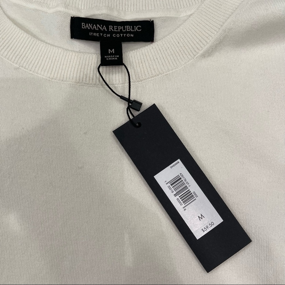 NWT Banana Republic cream cotton sleeveless top - Picture 10 of 16